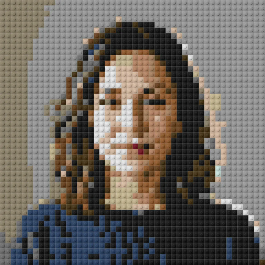 Successful mosaic preview from authentic sharp source